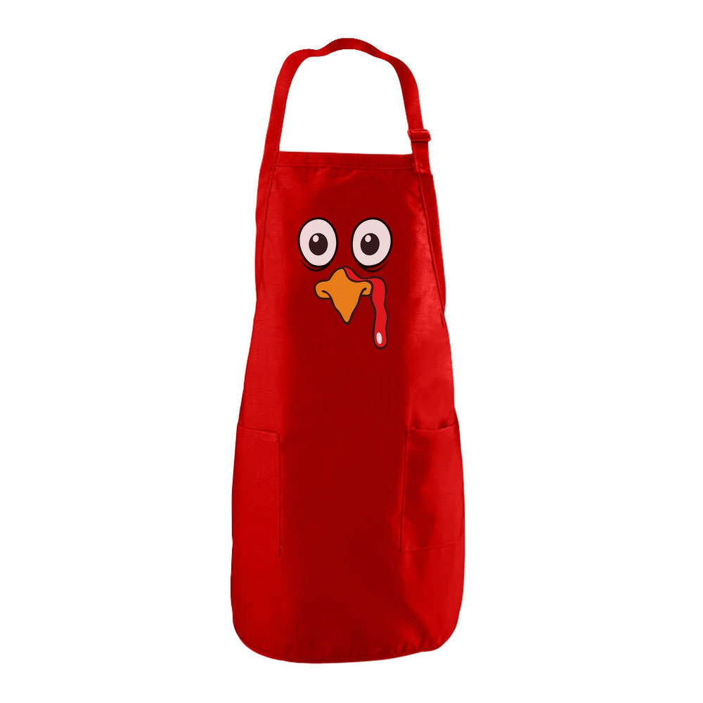 Turkey Face - Funny Thanksgiving Cooking Chef Apron 
