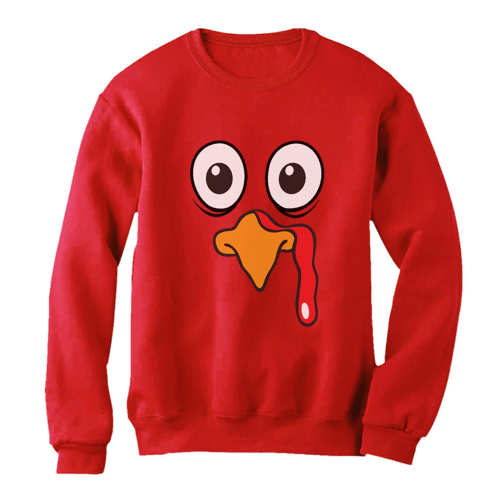 Turkey Face - Funny Thanksgiving Women Sweatshirt 