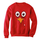 Thumbnail Turkey Face - Funny Thanksgiving Women Sweatshirt Red 1