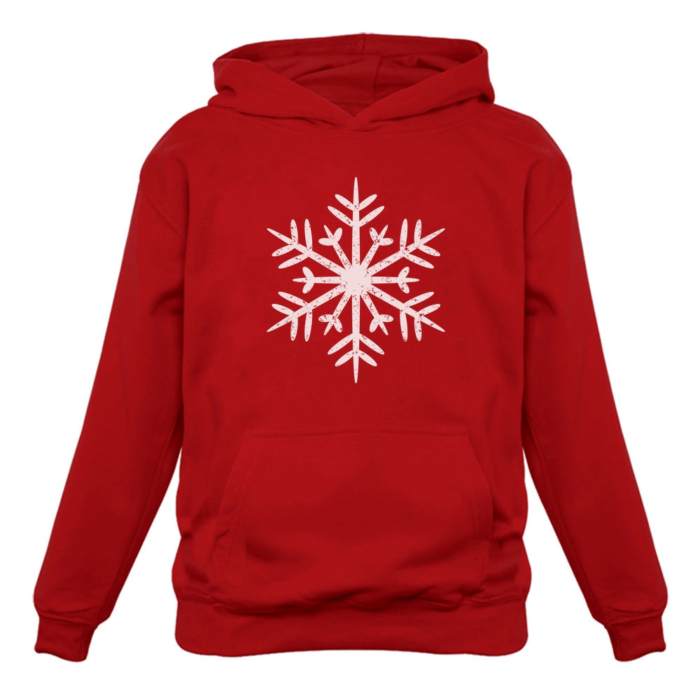 Big White Snowflakes Xmas Women Hoodie Tstars