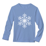 Thumbnail Big White Snowflakes Christmas Gift Xmas Long Sleeve T-Shirt Light blue 6