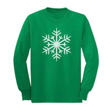 Thumbnail Big White Snowflakes Children's Christmas Gift Youth Kids Long Sleeve T-Shirt Green 1