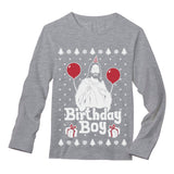 Jesus Birthday Boy Ugly Christmas Sweater Xmas Holiday Long Sleeve T-Shirt 