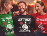 Thumbnail Go Jesus it's Your Birthday Ugly Christmas Sweater Sweatshirt Navy 4