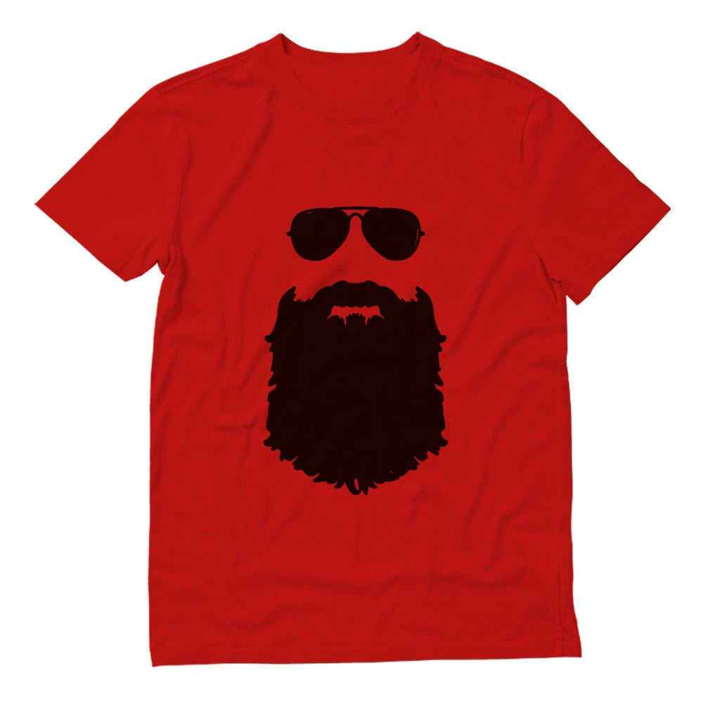 Beard & Sunglasses The Hipsters Apparel Gift Idea Cool T-Shirt - Red 2