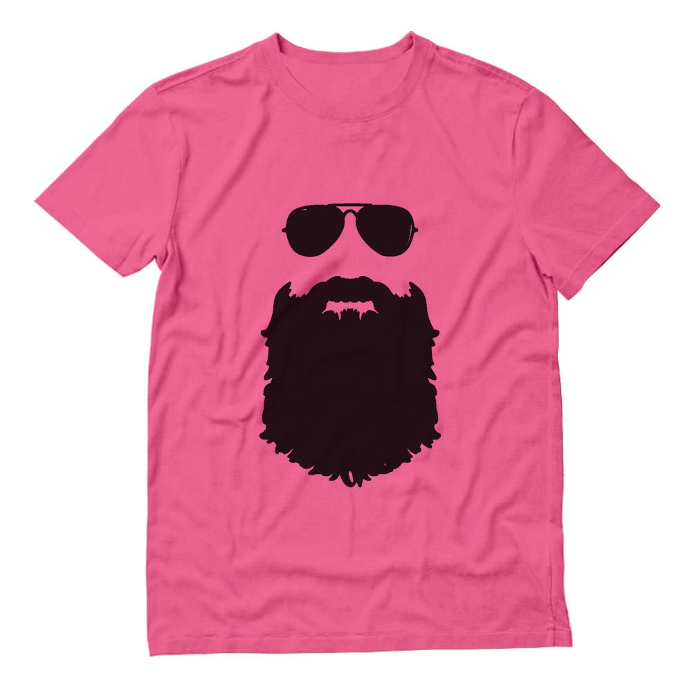 Beard & Sunglasses The Hipsters Apparel Gift Idea Cool T-Shirt - Pink 3