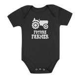 Thumbnail Future Farmer - Cute Baby Grow Vest Farmers Babies Gift Baby Bodysuit Black 2
