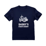 Thumbnail Daddy's Farm Buddy - Gift For Farmers Children Funny Toddler Kids T-Shirt Navy 1