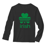 Thumbnail Irish Shamrock Clover Long Sleeve T-Shirt Black 1