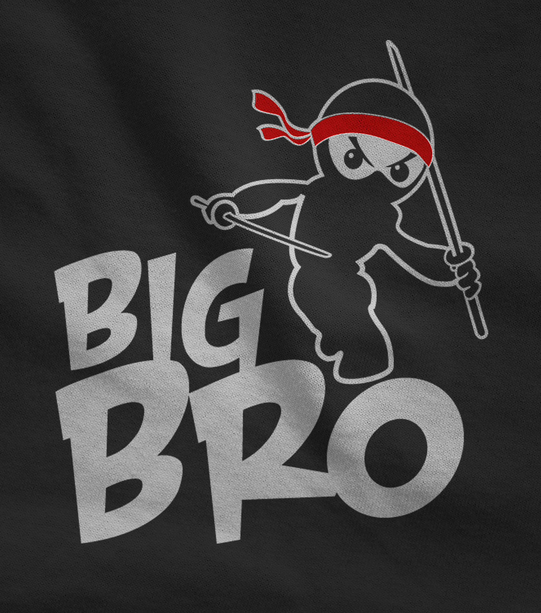 Big Bro - Ninja Boy Youth Kids T-Shirt - Black 2