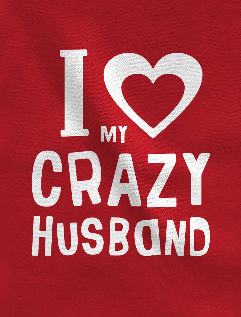 Love My Crazy Husband & Wife Matching Hoodie Wedding Valentine's Day Gift Set - Man California Blue / Women Red 15