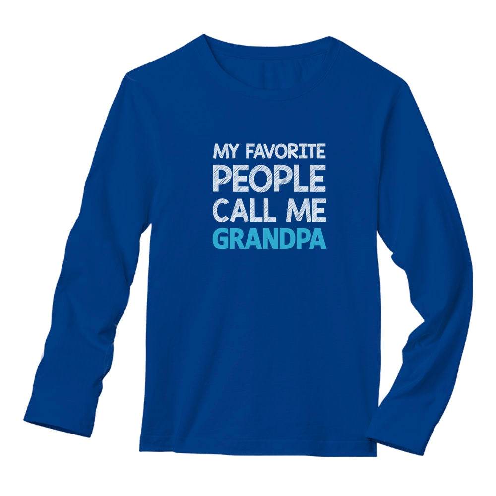My Favorite People Call Me GRANDPA Long Sleeve T-Shirt - Blue 2