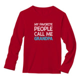 Thumbnail My Favorite People Call Me GRANDPA Long Sleeve T-Shirt Red 3