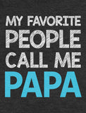 Thumbnail My Favorite People Call Me PAPA T-Shirt Navy 8