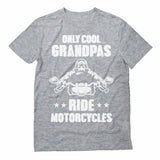 Thumbnail Only Cool Grandpas Ride Motorcycles T-Shirt Gray 2