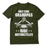 Thumbnail Only Cool Grandpas Ride Motorcycles T-Shirt Olive 3