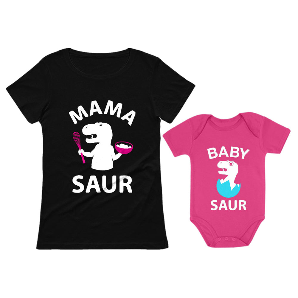 Mama Saur - T-Rex Mom & Baby Saur T-Rex Baby Matching Mother's Day Gift Set