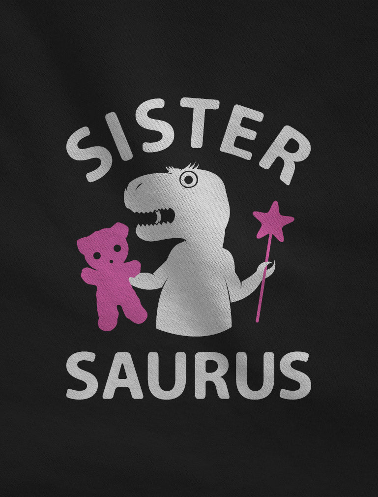 Sister - Saurus Toddler Kids Girls' Fitted T-Shirt 
