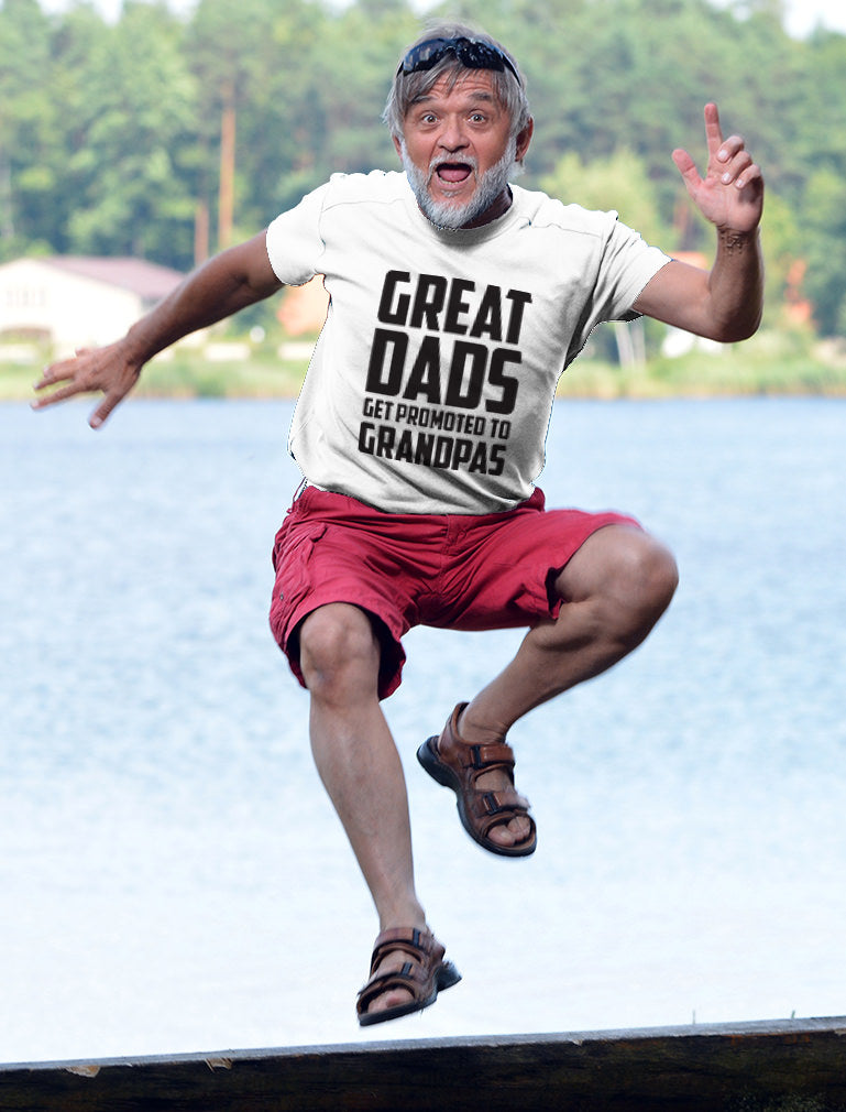 Great Dads Get Promoted To Grandpas T-Shirt - Red 4