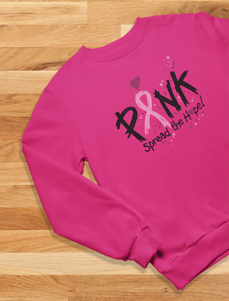 Pink Breast Cancer Awareness Spread The Hope Women Sweatshirt 