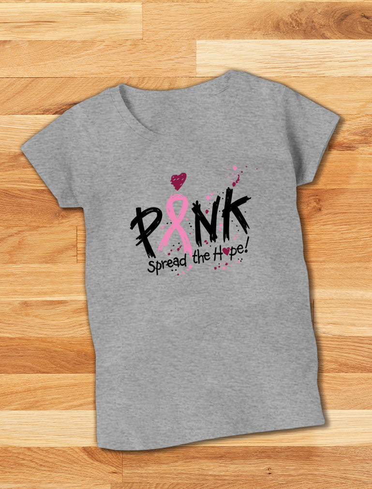 Pink Breast Cancer Awareness Spread The Hope Women T-Shirt White M