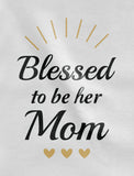 Blessed Mommy & Me Mom T-shirt & Daughter Bodysuit Matching Mother's Day Set 
