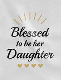 Thumbnail Blessed Mommy & Me Mom T-shirt & Daughter Bodysuit Matching Mother's Day Set White 4