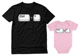 Dad & Baby Girl / Boy Copy Paste Matching Set Men's T-Shirt & Baby Bodysuit 