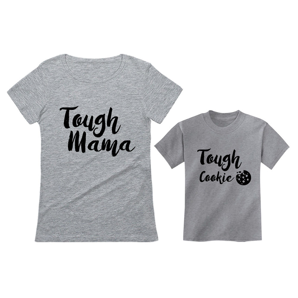 Tough Mama Tough Cookie Mother & Son / Daughter Matching Set Mom & Child Shirts