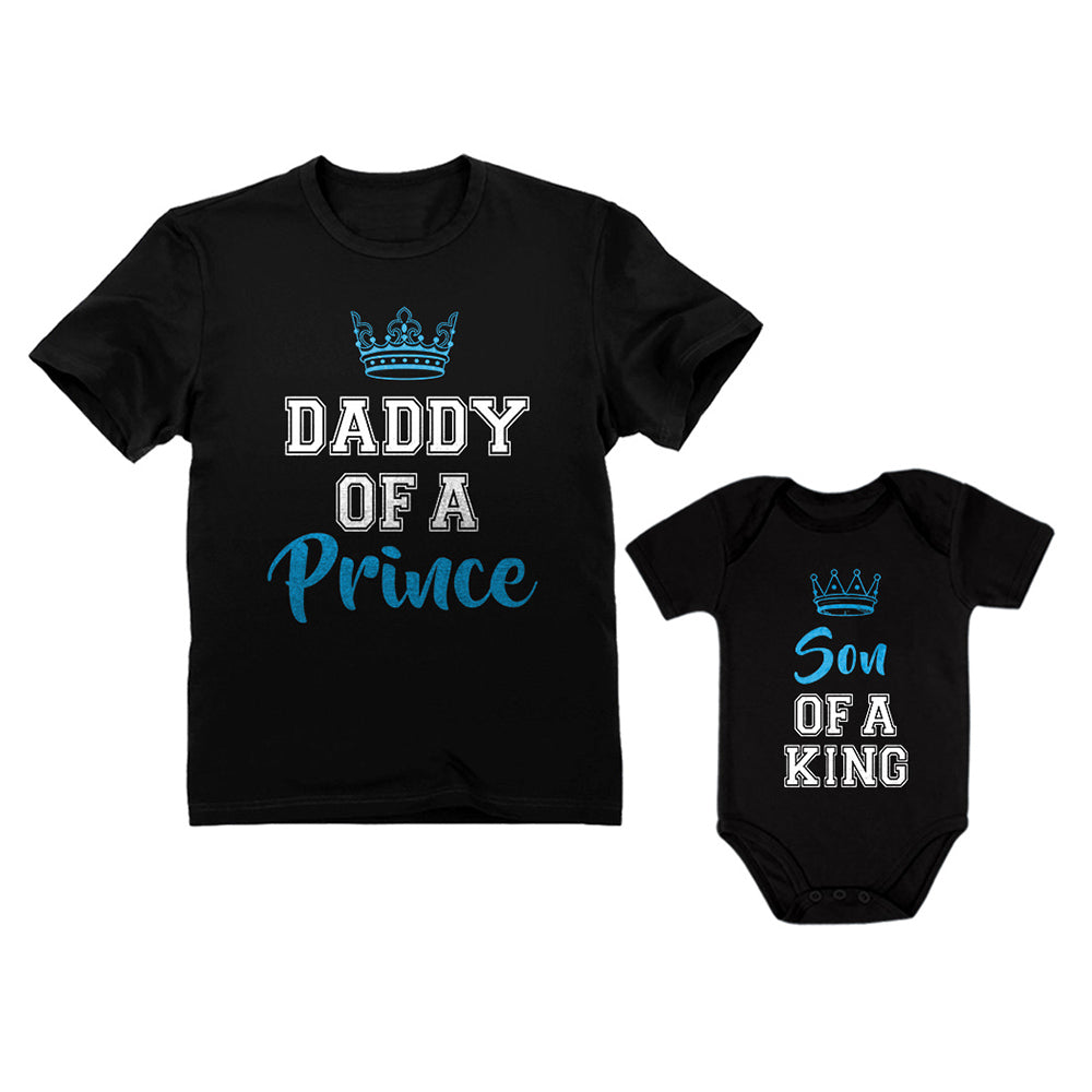 Daddy of a Prince & Son of a King Matching Shirts - Black 2