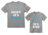 Daddy Of a Prince & Son Of a King Father & Toddler Boy Matching Set T-Shirts 