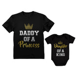 Thumbnail Father & Daughter Matching Set Gift For Dad & Baby Girl Bodysuit & Men's Shirt Black 1