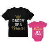 Thumbnail Father & Daughter Matching Set Gift For Dad & Baby Girl Bodysuit & Men's Shirt Wow pink 2