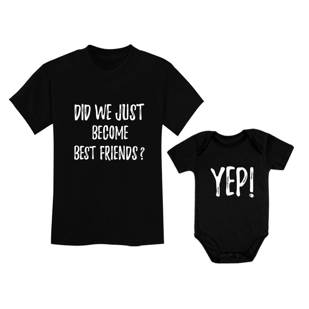 Big Brother/Sister Baby Brother/Sister Best Friends Outfit - Child Black / Baby Black 5