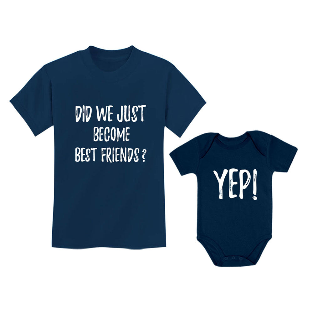 Big Brother/Sister Baby Brother/Sister Best Friends Outfit - Child Navy / Baby Navy 3