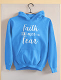 Thumbnail Faith Over Fear Christian Women Hoodie California Blue 4