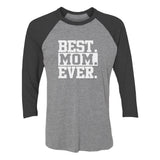 Thumbnail Best Mom Ever 3/4 Women Sleeve Baseball Jersey Shirt black/gray 2