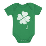 Cute Shamrock St. Patrick's Day Faded Clover Baby Bodysuit