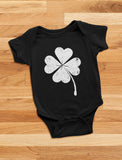 Cute Shamrock St. Patrick's Day Faded Clover Baby Bodysuit 