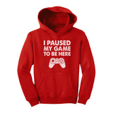 Thumbnail I Paused My Game To Be Here Youth Hoodie Red 3