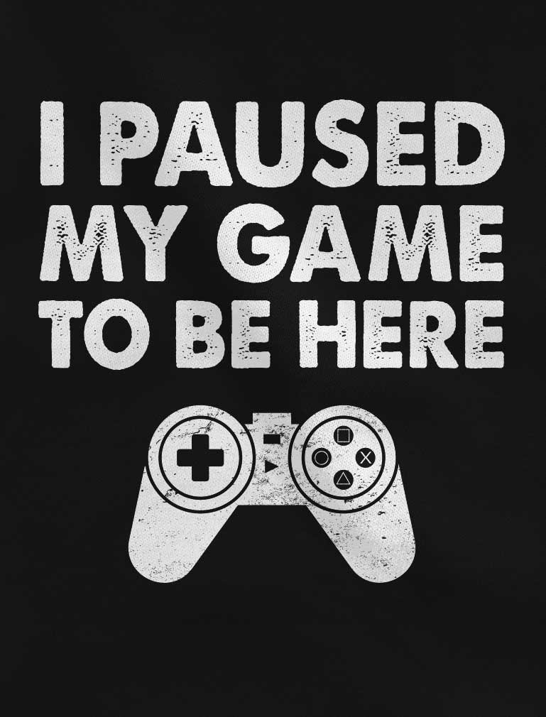 I Paused My Game To Be Here Youth Kids T-Shirt - Navy 10