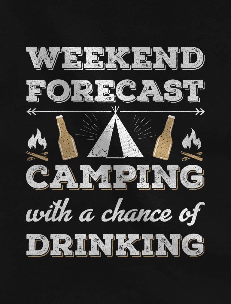 Weekend Forecast Camping with Drinking Racerback Tank Top - Berry 3