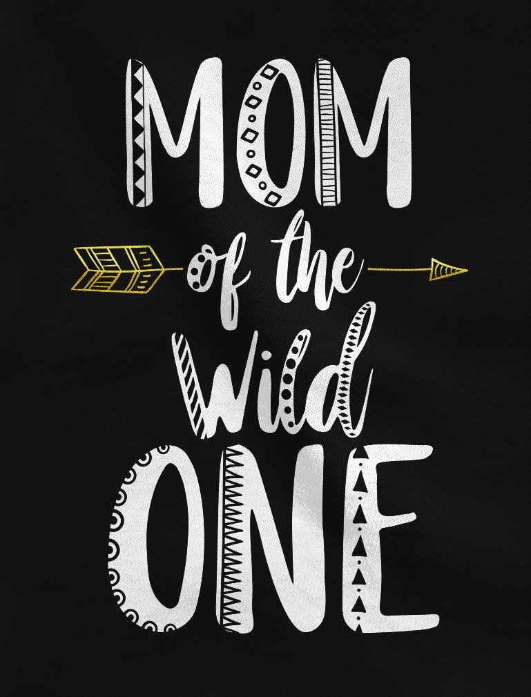 Dad Of The Wild One T-shirt Mom Tank Top Matching Couples Funny 1st Birthday Set - Black 2