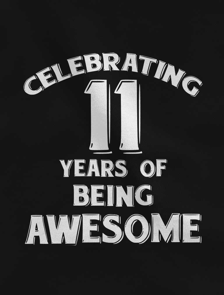 Celebrating 11 Years Of Being Awesome Youth T-Shirt - Green 5
