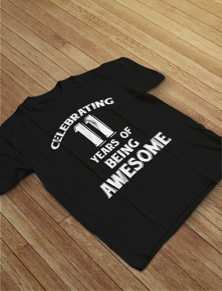 Celebrating 11 Years Of Being Awesome Youth T-Shirt - Green 8