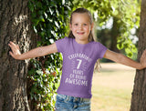 Celebrating 7 Years Of Being Awesome Youth Girls' Fitted T-Shirt 