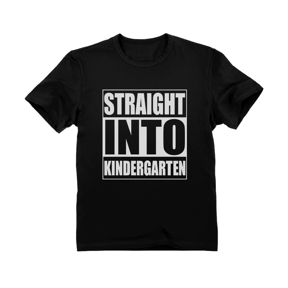 Straight Into Kindergarten Toddler Kids T-Shirt - Black 1
