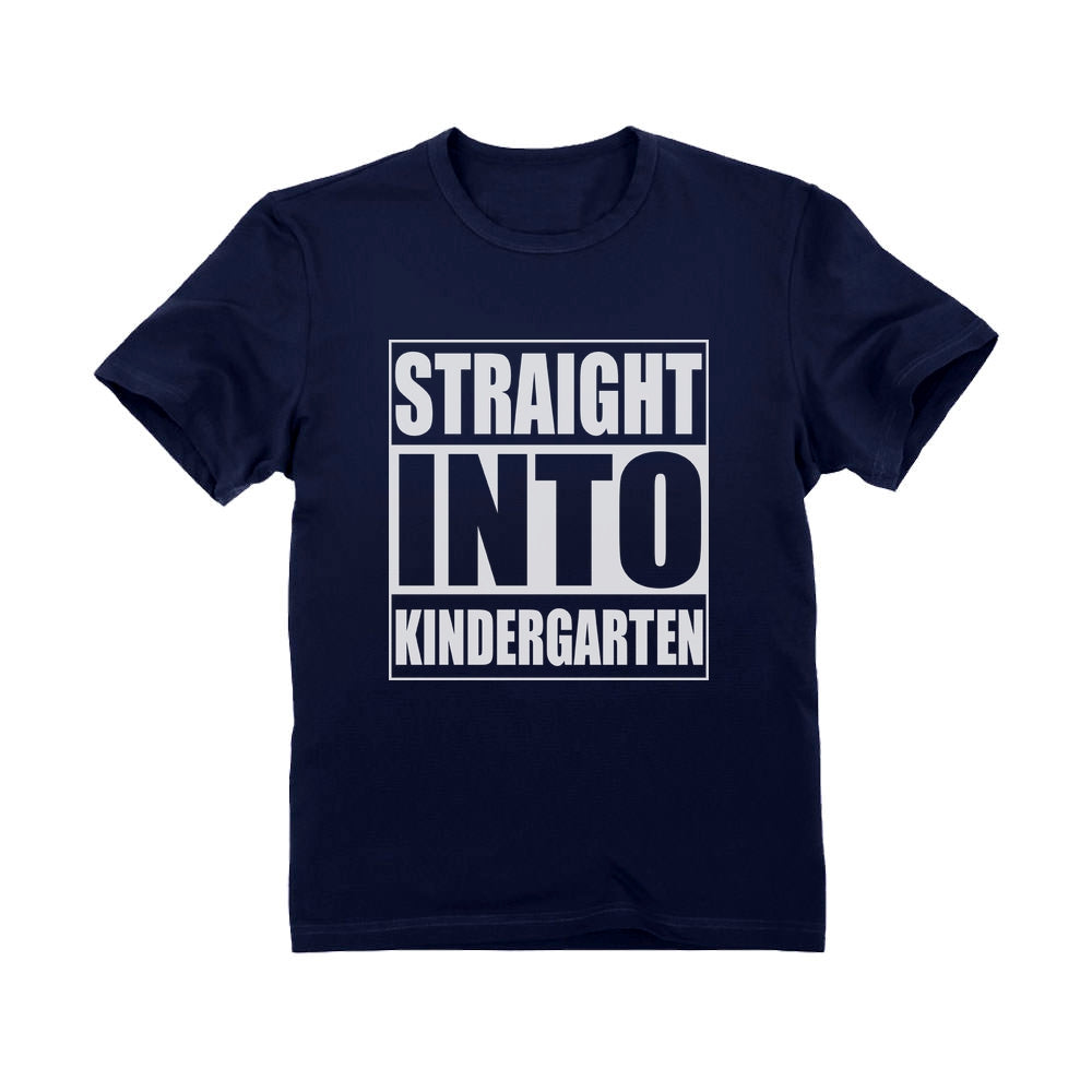Straight Into Kindergarten Toddler Kids T-Shirt - Navy 6
