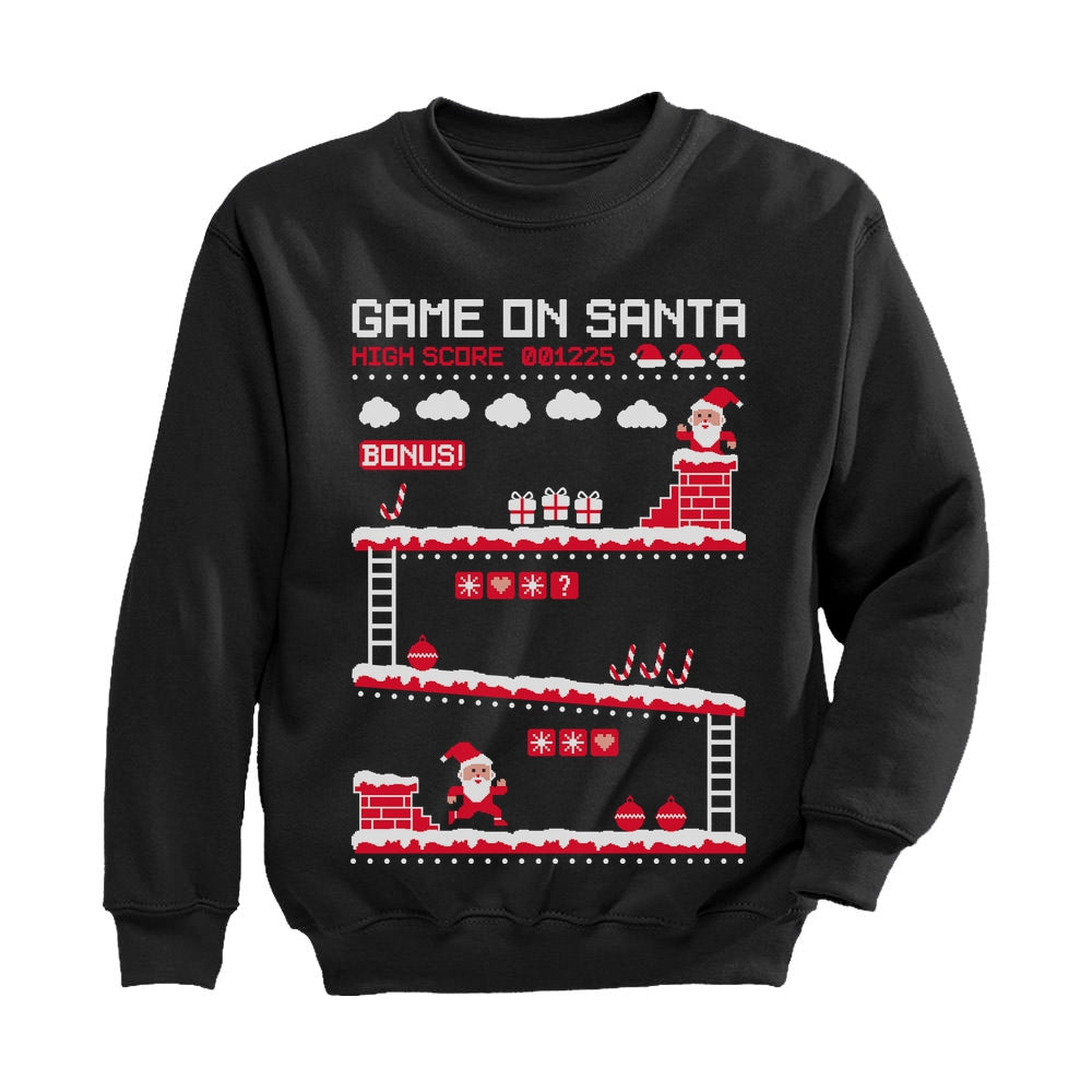 thumbnail interactive-video image 1 of 8 Bit Santa Ugly Christmas Sweater 1 of 9