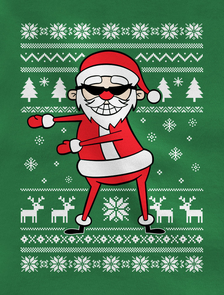 Santa Floss Funny Ugly Christmas Sweater Toddler Kids Sweatshirt 